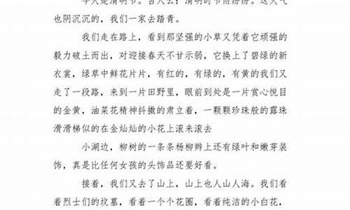 清明节优秀作文300字左右_清明节优秀作文300字左右三年级下册